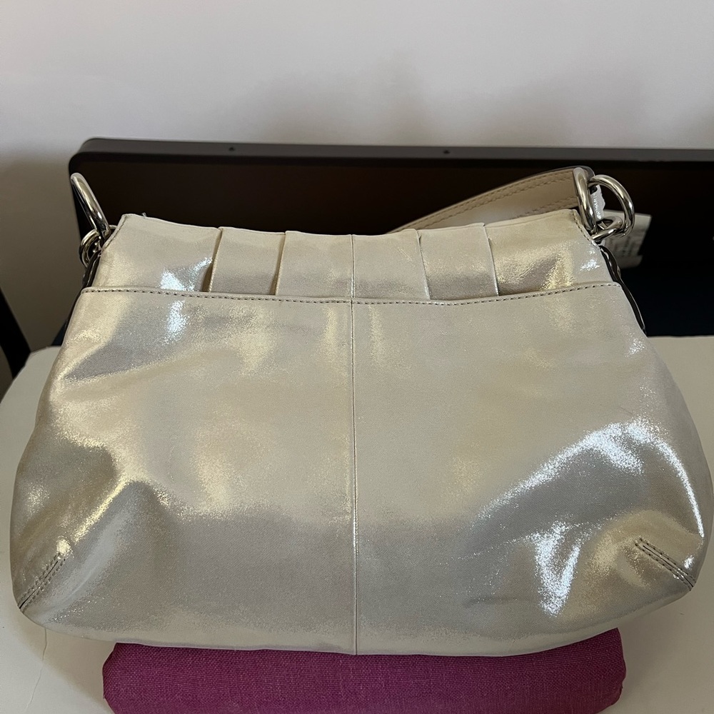 Coach Shoulder Bag in Metallic Gold/Silver - Picture 6 of 12